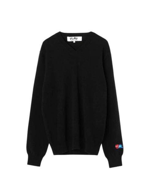 Comme Des Garçons Comme Des Garcons Invader Heart V-Neck Jumper