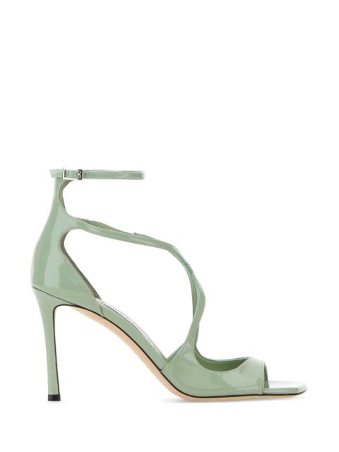 JIMMY CHOO Jimmy Choo Women Mint Green Leather Azia 95 Sandals