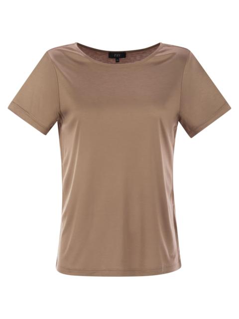 Other Designers Fay Women Jersey T-Shirt With Boat Neckline