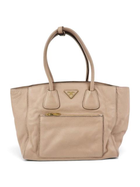 Prada Triangle leather tote