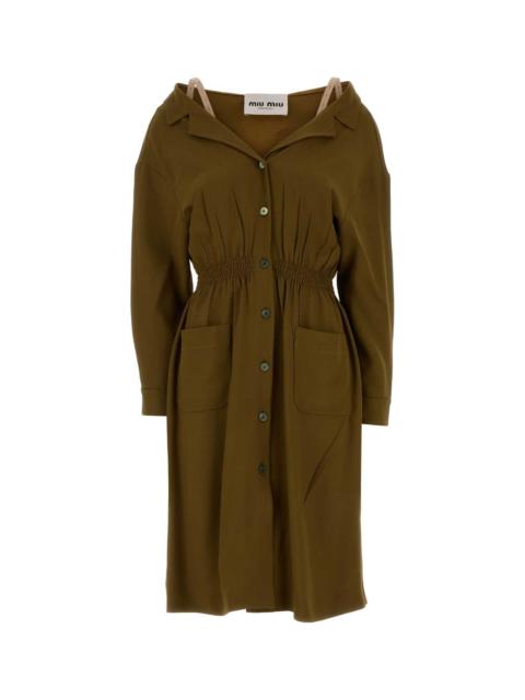Miu Miu Miu Miu Women Olive Green Sable Dress