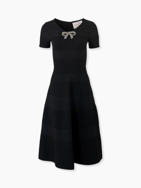 CAROLINA HERRERA Crystal Bow Knit Dress