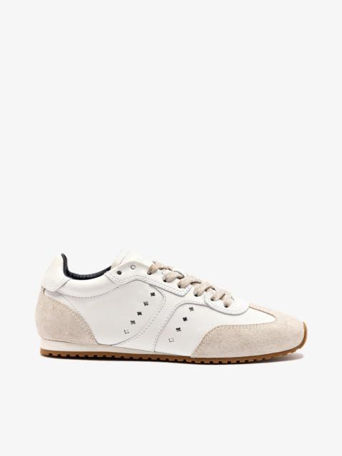 Larroudé Stella Sneaker In White Leather