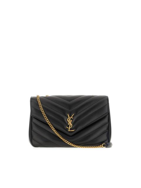 SAINT LAURENT Saint Laurent Black Nappa Leather Large Loulou Shoulder Bag