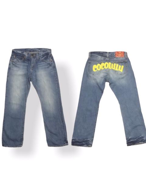 Other Designers Designer - Designer Co&Lu COCOLULU embroidery spellout logo jeans
