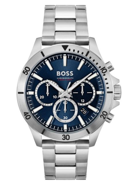 BOSS BOSS Troper Chronograph Bracelet Watch, 45mm in Blue at Nordstrom