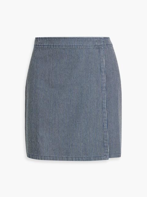Other Designers Striped cotton-jacquard mini skirt