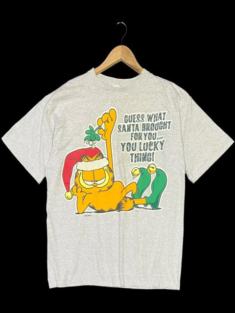Other Designers Vintage - VTG 90s Garfield Christmas Shirt Guess What Santa Brought-