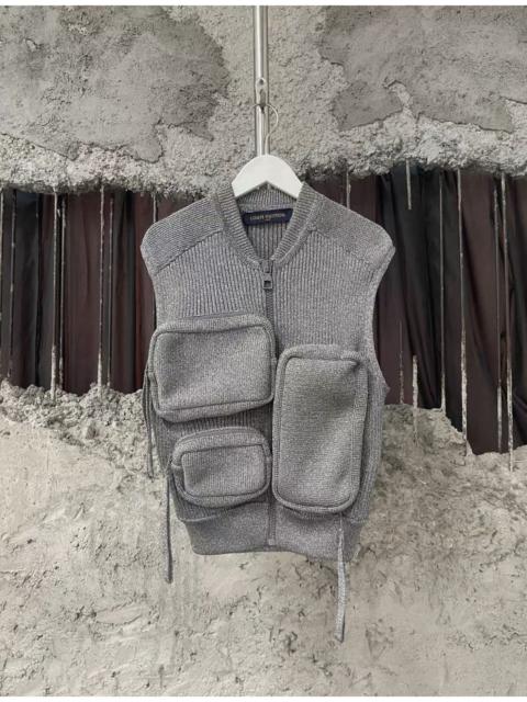 Louis Vuitton Louis Vuitton Virgil Abloh Lurex Multi 3D Pocket Gilet Vest in grey