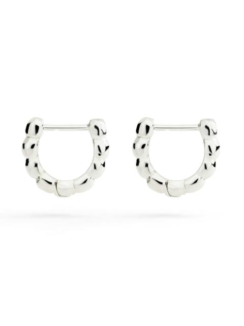 DoDo SILVER GRANELLI HOOP EARRINGS