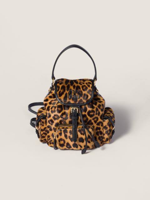 Miu Miu Printed leather backpack