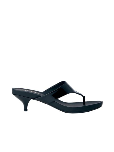 Prada Patent Leather Thong Sandals