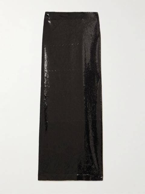 TOTEME Sequined Satin Maxi Skirt