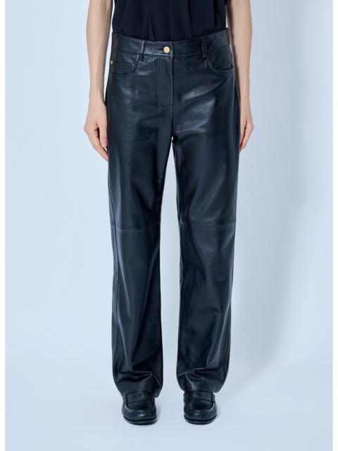 Max Mara Max Mara Women Leather Straight-Leg Trousers