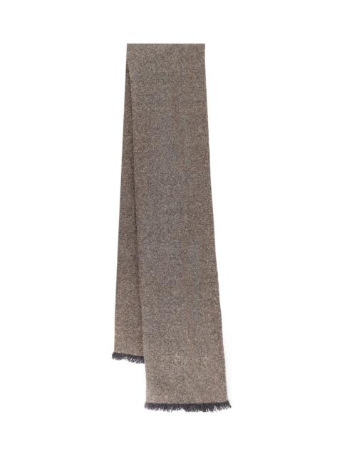 Brunello Cucinelli Cashmere Blend Scarf With Lurex Profiles