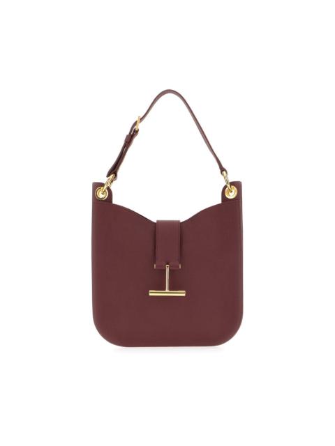 TOM FORD Tom Ford Plum Leather Small Tara Shoulder Bag