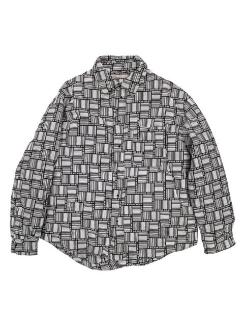 Other Designers Vtmnts Men's Black/White Barcode Monogram Puffer Shirt