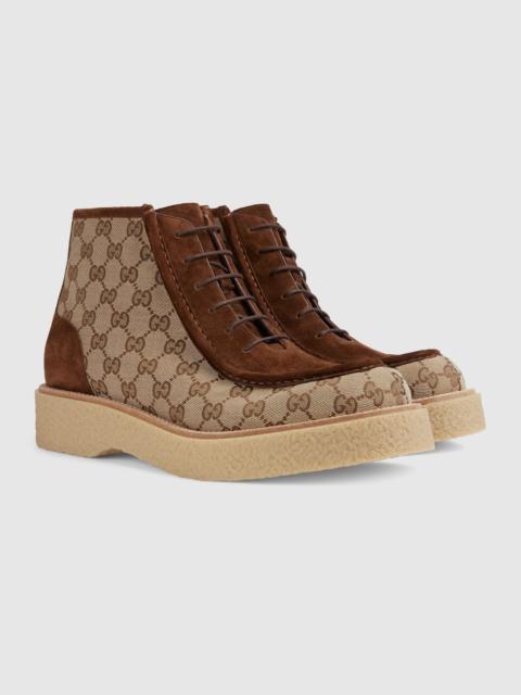 Gucci GG Lace Up Ankle Boots