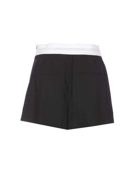 Alexander Wang Alexander Wang Women High Waisted Pleated Short With Logo Elastic