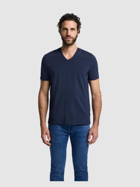 7 For All Mankind Luxe Performance V-Neck Tee in Navy