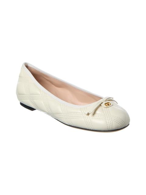 Valentino Valentino Bow Quilted Leather Flat