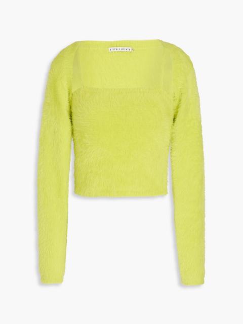 Alice + Olivia Luetta brushed knitted top and shrug set