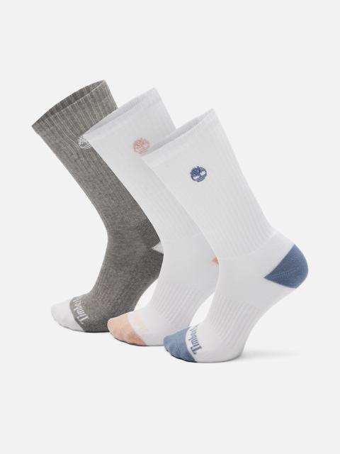 Timberland Women's Sagamore 3-Pack Half-Cushion Crew Sock