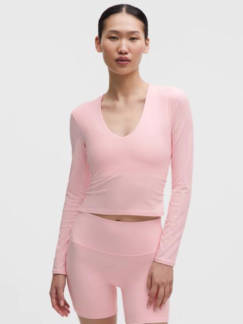 lululemon All It Takes Ribbed Nulu V-Neck Long-Sleeve Shirt *B-D Cups