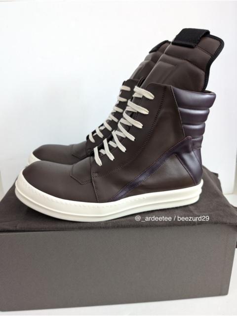 Rick Owens 💥UNRELEASED 1/1 SAMPLE GEOBASKETS BROWN/AMETHYST PURPLE