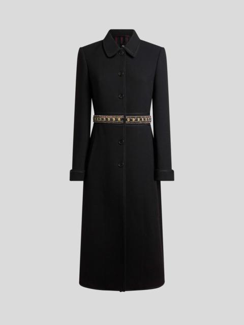 Etro WOOL COAT WITH JEWEL EMBELLISHMENTS