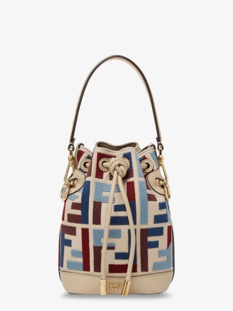 FENDI Fendi Mon Tresor Crossbody Bag With Multicolor Ff Embroidery
