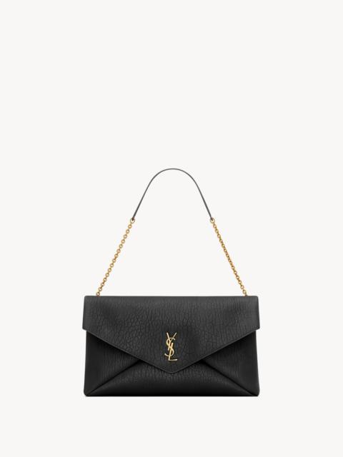 SAINT LAURENT CASSANDRE XXL ENVELOPE POUCH ON CHAIN IN LAMBSKIN