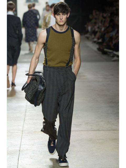 Dries Van Noten 16ss glen plaid wide trousers