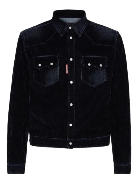 Dsquared2 Men `Flocked Cord` Jeans Jacket