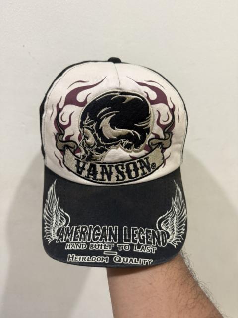 Other Designers Vanson Leathers - VTG Skull Embroid Vanson Leather Motorcycles Trucker Hat