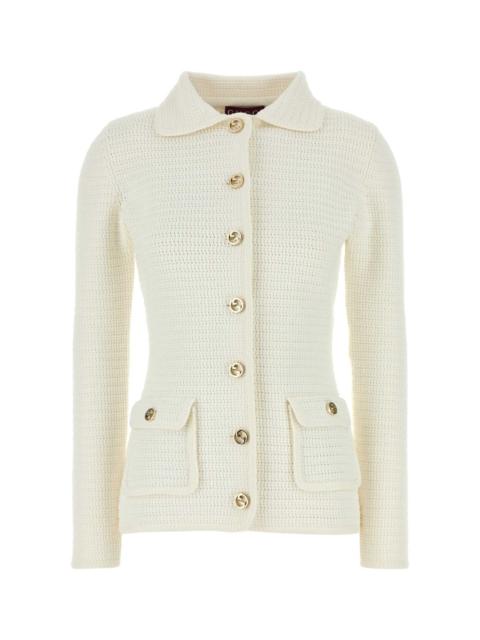 GUCCI Gucci Women White Stretch Crochet Blazer