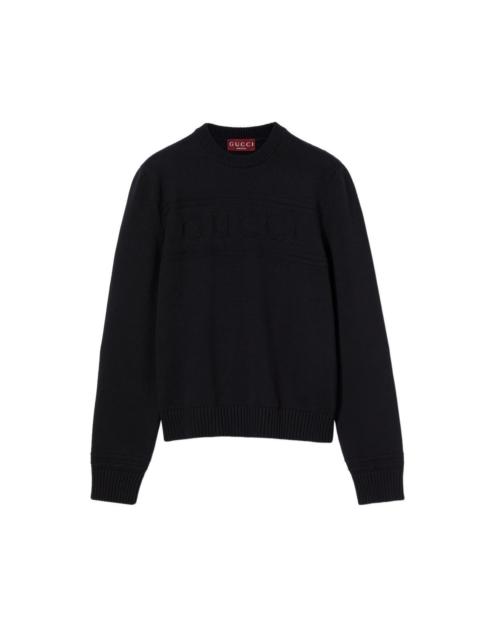 GUCCI GUCCI $1550 Black Knit Cotton Sweater New & Authentic (Men's