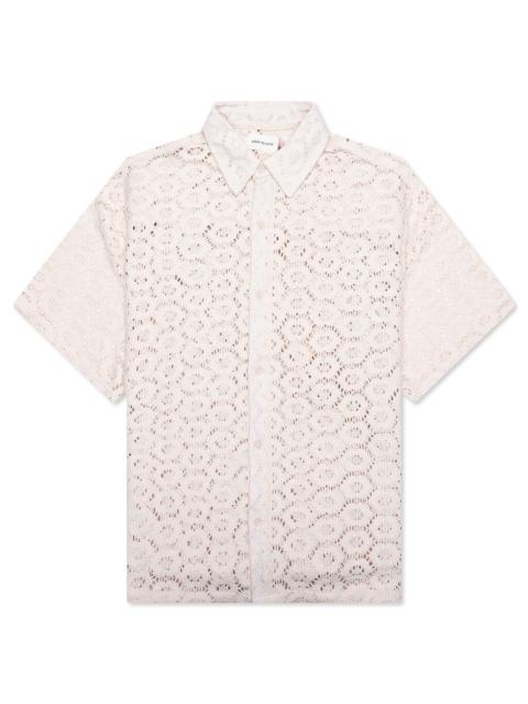HONOR THE GIFT CROCHET BUTTON UP - BONE