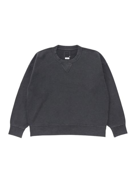 visvim JUMBO SB SWEAT L/S DMGD BLACK