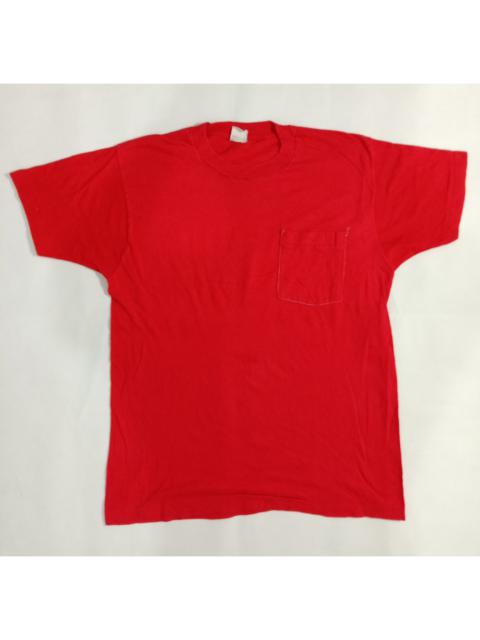 Other Designers Vintage - Vintage 80s Fruit Of The Loom Pocket Tee Plain Minimalist