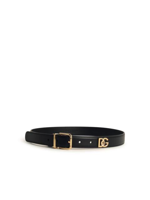 Dolce & Gabbana Black Leather Belt Woman