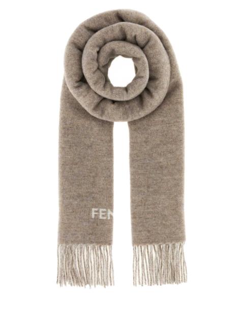 FENDI Fendi Men Dove Grey Cashmere Scarf