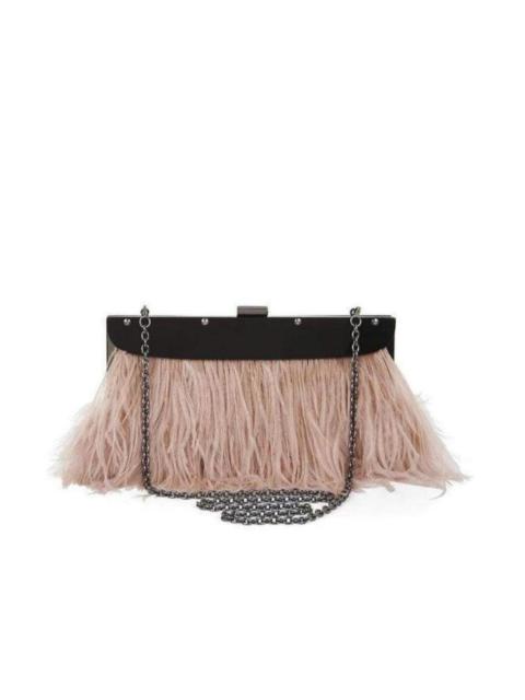 Other Designers BCBGMAXAZRIA - Portia Feather-Trim Lucite Clutch