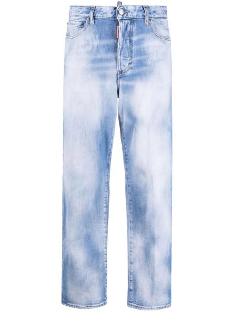 DSQUARED2 bleached effect straight-leg jeans