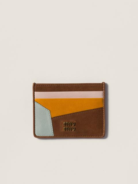 Miu Miu Leather patchwork card holder