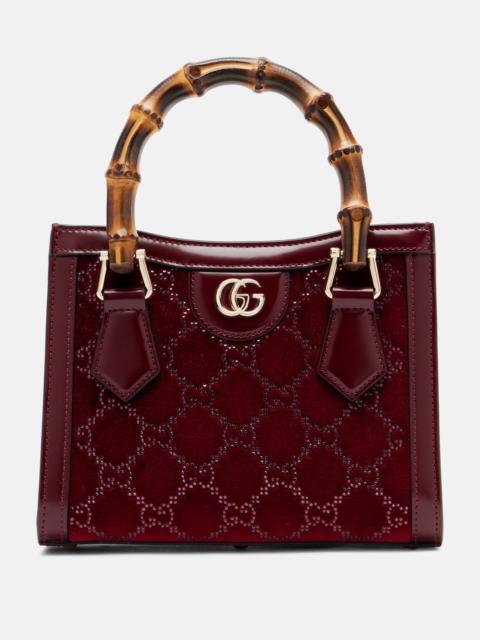 GUCCI Gucci Diana GG Crystal velvet tote bag