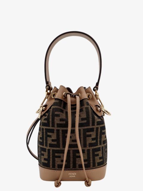 FENDI Fendi Mini Mon Tresor Ff Jacquard Fabric Bucket Bag