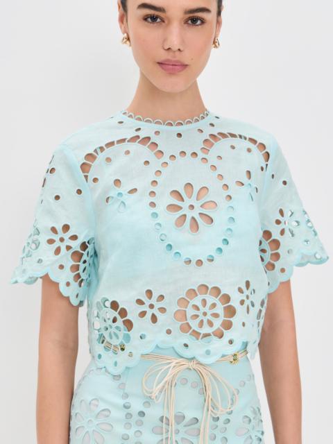 Zimmermann Awaken Embroidered Bodice Shirt
