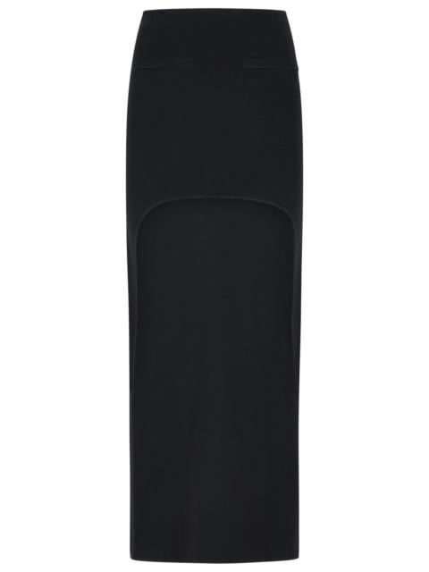 courrèges Courreges Long Skirt In Black Viscose Blend