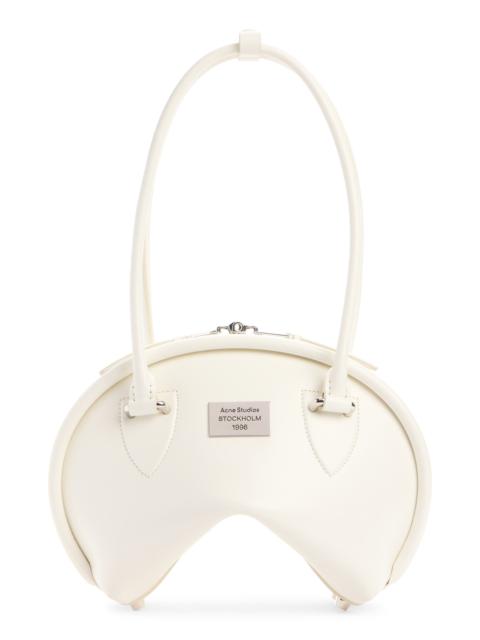 Acne Studios Acne Studios Small Bowlina Leather Shoulder Bag in Cream White at Nordstrom